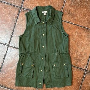 Girls Green Utility Vest